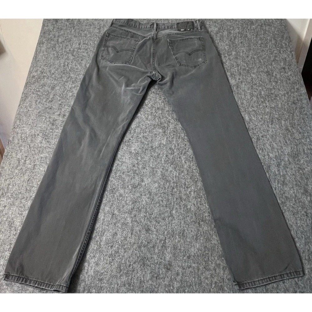 Vintage Levi's‎ Pants Men 36x34 514 Slim Straight Leg Black Washed Denim Jean